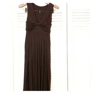 Brown pleated midi dress, xs. Robert Rodriguez